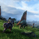 dinosaur creatures roam a plain in avatar frontiers of pandora